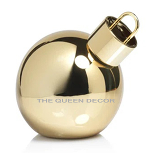 Estilo moderno Acero inoxidable Metal Forma redonda Acabado dorado Adorno de Navidad Campana Tela Papá Noel Eléctrico - Product Image 6