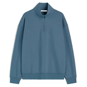 Vente chaude de haute qualité demi-fermeture éclair sweats meilleur prix confortable basique coton mélangé pour l'hiver demi-fermeture éclair sweats - Product Image 6