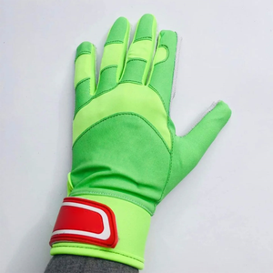 Gants de frappeur professionnels en cuir au design personnalisé peau douce poignée antidérapante respirante et durable pour les jeunes adultes baseball softball - Product Image 4