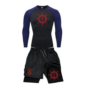 Elegante 100% algodón 3D impreso Premium hombres verano 2-en-1 rendimiento camisa pantalones cortos conjunto transpirable camiseta rendimiento pantalones cortos - Product Image 5