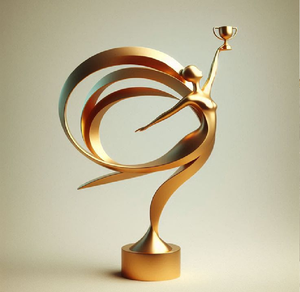 Le trophée élégant en forme de phénix doré symbolise le succès croissant. Récompenses haut de gamme disponibles à prix de gros. - Product Image 3