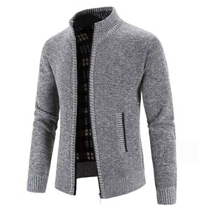Pull à la mode pour hommes avec logo personnalisé du service OEM vente en gros de chandails à fermeture éclair pour hommes coupe ample pull tricoté d'hiver pour hommes à vendre - Product Image 5