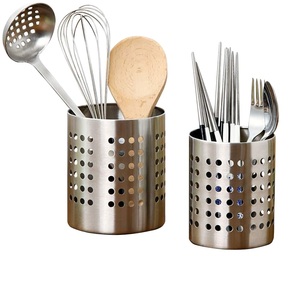 Porte-ustensiles de ferme vintage respectueux de l'environnement Porte-ustensiles de cuisine brillant et poli Ensemble de 2 porte-couverts de cuisine décoratifs - Product Image 1