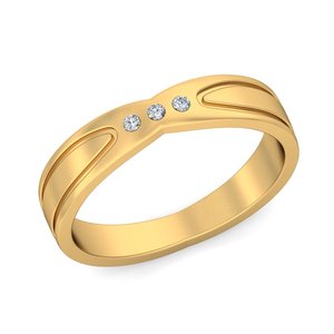 Ishi แหวนเพชร18K สำหรับผู้ชาย - Product Image 3