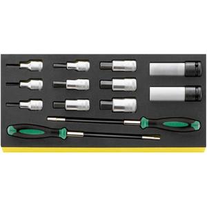 Jeu de clés à douille Stahlwille INHEX pour écrous de roue hexagonaux avec marquage TCS, kit de 13 pièces - Product Image 1