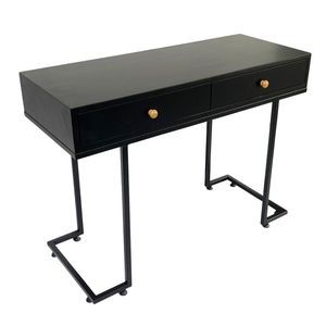 Modern Design <b>Dressing</b> <b>Table</b> BTD68046 with 2 Drawers Stainless Steel Iron Legs <b>for</b> Living Room or Salon Featuring Glass <b>Storage</b> - Product Image 6