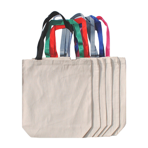 Bolsas de mano de algodón 100% clásicas y sostenibles Bolsa de lona Lisa personalizada disponible para la venta - Product Image 1