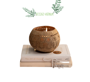 ที่ใส่เทียนชาเปลือกมะพร้าวออกแบบได้ตามต้องการ | ที่วางเทียนทีไลท์มะพร้าวผลิตในเวียดนามโดย Eco2go - Product Image 4