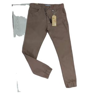 2024 nuevo estilo de los hombres rectos Joggers pantalones Casual Fitness cintura elástica gimnasio deportes cordón Cargo pantalón de cintura alta 100% algodón - Product Image 2