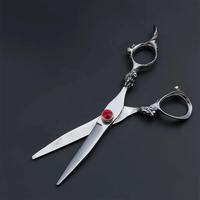 Ciseaux de coiffeur de beauté à poignée de dragon Ciseaux plats Ciseaux pour dents et poils
