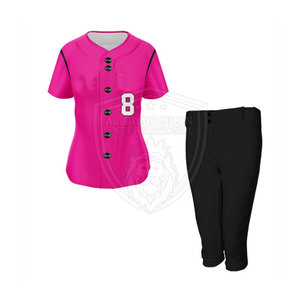 Ventes directes d'usine Uniforme de softball à manches courtes Nouveau style de vêtements de sport Uniforme de softball - Product Image 1