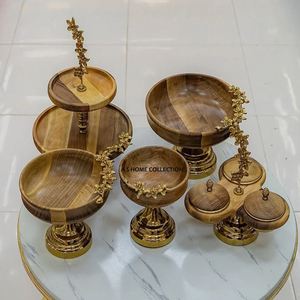Ensemble de bols de service plaqués argent en forme de feuille luxueux plats artisanaux de haute qualité pour les fêtes d'accueil des occasions spéciales - Product Image 5