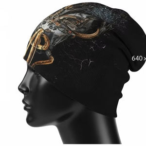 Bonnet en acrylique tricoté à l'ordinateur avec impression numérique, doux et chaud, pour l'hiver, unisexe, pour les sports de plein air, casquette décontractée, personnalisable avec logo - Product Image 3