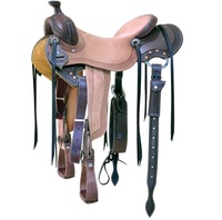 Selle de dressage en cuir véritable marron, cuir naturel souple, confortable, durable, de haute qualité, pour l'équitation, l'endurance et les sentiers.