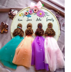 Fait sur mesure dans des noms personnalisés brodés à la main enregistrer la date et cartes de mariage brodées à la main idéales pour la revente. - Product Image 1