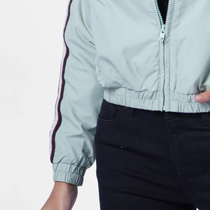 Chaqueta Bomber para Mujer, Bordado Satinado, Transpirable, Cortavientos, con Cierre, Manga Larga, Estilo Urbano - Product Image 2