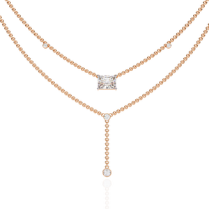 18K Gold Ladies <b>Necklace</b> with Lab Grown Diamond Beautiful Diamond Jewelry - Product Image 2