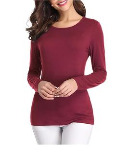 <b>Women's</b> <b>Long</b> Sleeve T Shirts High Quality Round Neck <b>Long</b> Sleeve Hot Sale <b>Long</b> Sleeve T Shirt Low Price - Product Image 2