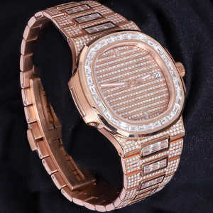 นาฬิกาข้อมือทรงบาแกตต์ฝังเพชร ตัวเรือนสีโรสโกลด์ สายสแตนเลส คุณภาพสูง ดีไซน์อนาล็อก แฟชั่น ยูนิเซ็กส์ - Product Image 4