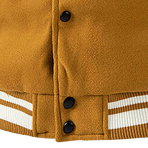 Chaqueta Universitaria Premium para Hombre, Estilo Urbano, con Mangas 100% Algodón, Cuello Alto, Diseño Clásico con Botones Cubiertos - Product Image 6