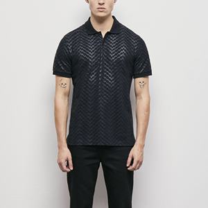 เสื้อโปโลลำลองผู้ชายไซส์พิเศษเสื้อกีฬาระบายอากาศแขนสั้นเสื้อโปโลผ้าฝ้ายโพลีเอสเตอร์ - Product Image 1