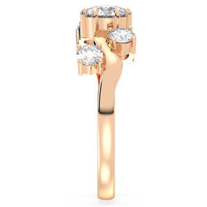 แหวนมอสซาไนต์ทรงกลมเจียระไนแบบบริลเลียนท์ 14K ทองคำแท้ 0.79 กะรัต สำหรับผู้หญิง ของขวัญงานแต่งงานหรือหมั้นสุดหรู REYES ลดราคาพิเศษ - Product Image 5