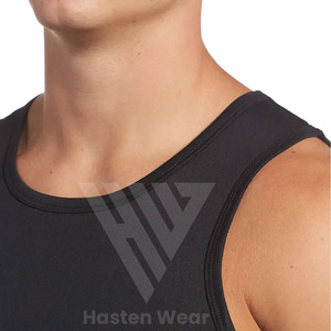 Camiseta sin Mangas para Hombre, Color Sólido, Corte Regular, Transpirable, de Secado Rápido, Tejida, 100% Algodón Ecológico, Oferta - Product Image 4