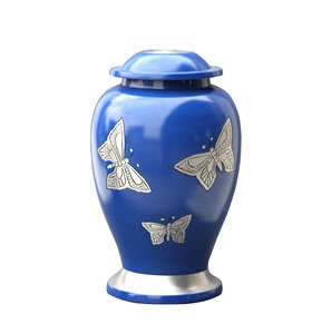Adult Cremation Urns for Male/Female Funeral Urn for Human Ashes Decorative Urns for Ashes Large <b>Keepsake</b> <b>Box</b> (Butterfly Black) - Product Image 1