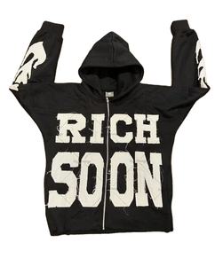 Personalizado Rich Soon Logo algodón sudaderas con capucha de gran tamaño de los hombres de alta calidad al por mayor transpirable Y2K Sudadera con capucha para el invierno Casual con capucha - Product Image 2