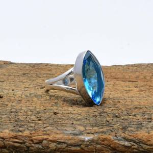 Handmade Tanzanite Ring 925 Sterling <b>Silver</b> Elegant Gemstone Band Jewelry Gift For Women Boho Style - Product Image 2