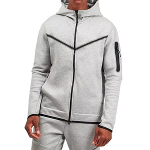 Wholesale Casual Maternity Solid Sportswear Jacket Tech Fleece <b>Hoodie</b> Set Custom Logo Print Sweatsuit <b>Zip</b> <b>Hoodie</b> Side <b>Pockets</b> - Product Image 2