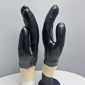 Industrial Safety <strong>Gloves</strong> PVC Anti-Slip Waterproof Adjustable Wrist Cuff 16 oz Thick Work <strong>Gloves</strong> for Better <strong>Grip</strong> - Product Image 3