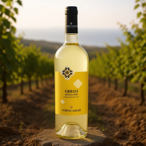 "Premium Sicilian Organic White <b>Wine</b>-750ml-6 Bottles Per Box-Made in Italy-CORTE CAMAR Grillo Sicilia DOP" - Product Image 3