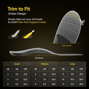 Frido Rigid Arch Support Insole for Flat Feet | Relieves Feet Pain | Plantar Fasciitis & Heel Spurs - Product Image 6