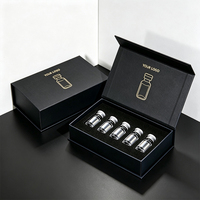 Boîte à rabat magnétique recyclable 5 pièces pour flacons de 3 ml, 5 ml, 10 ml avec insert en mousse personnalisé