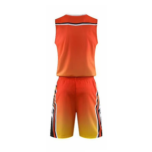 Conjunto de Uniforme de Baloncesto Personalizado para Hombre, Camiseta sin Mangas Sublimada en Degradado Naranja y Amarillo, Pantalones Cortos, Absorbe la Humedad, Ropa de Equipo - Product Image 2
