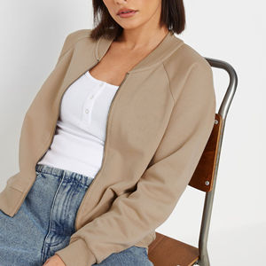 เสื้อแจ็กเก็ตผ้าฝ้ายมหาวิทยาลัยรูดซิปสำหรับสตรีทฮิปฮอปแจ็คเก็ตฤดูหนาวสำหรับสตรีทแวร์ผ้าคอ100% มาใหม่2026 - Product Image 2