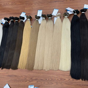 Extensiones de cabello virgen vietnamita de alta calidad 100% Natural, cabello de trama liso natural de color dibujado Doble - Product Image 6
