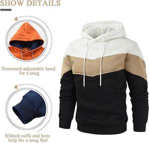 SnugSweave Sweat à capuche élégant imprimé solide confortable confortable tenue d'hiver décontractée en polyester doux/coton polaire - Product Image 4