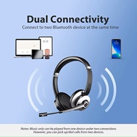 Auriculares Inalámbricos de Oficina de Alta Calidad BT-782, Auriculares Inalámbricos Dobles con Cancelación de Ruido Ai