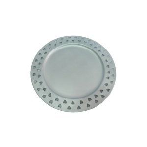 Plato Decorativo Hecho a Mano para Servir Alimentos, para Bodas, Fiestas, Catering, Decoración de Mesa, Plato de Metal, Plato Decorativo con Diseño de Diamantes - Product Image 6