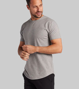 T-shirt de fitness actif coupe régulière 100% coton 180 grammes T-shirts de sport vierges sérigraphiés à motif solide - Product Image 4