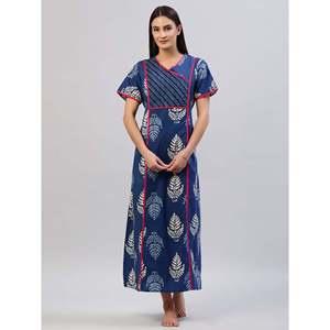 Camisón Largo Evolve para Mujer, Súper Suave, 100% Algodón, Estampado, Tejido de Algodón para Uso Doméstico - Product Image 1