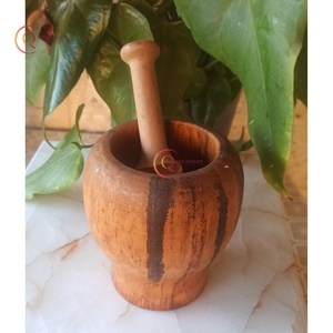 Unique Wooden Mortar and Pestle Quality Kitchen Essential Perfect <b>Grinder</b> for <b>Herb</b> Garlic Walnut Spices Wholesale - Product Image 4