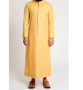 Хит продаж, высокое качество, хлопчатобумажные мужские 2023, новейший дизайн, однотонная Исламская одежда, длинное платье, Оптовая продажа под заказ, ODM