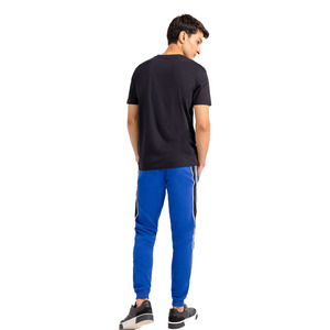 กางเกงวิ่งออกกำลังกายสีน้ำเงินสำหรับผู้ชายพิมพ์ลายแถบข้างแบบลำลองมีสไตล์พร้อมเอวรูด - Product Image 5