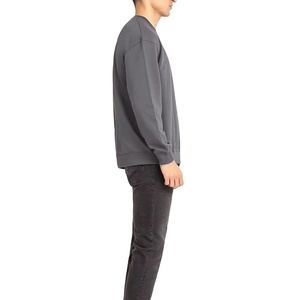 เสื้อสเวตเตอร์คอกลมสำหรับผู้ชายเสื้อสเวตเตอร์ผ้าฝ้าย100% ใส่สบายสำหรับทุกเพศ - Product Image 5