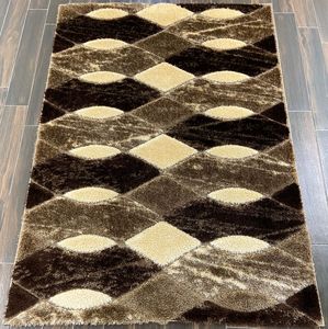 Alfombra peluda de poliéster turco de la mejor calidad, juego de alfombras tejidas Jacquard esponjosas Adiva para el hogar, sala de estar, hecha a máquina - Product Image 3