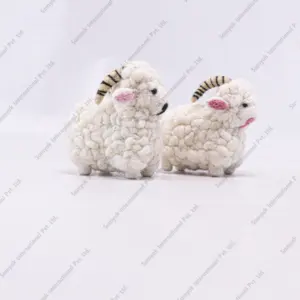 Top Selling handmade Felt Himalayan Sheep Figure Cute Decorations and schools educational toys and dolls