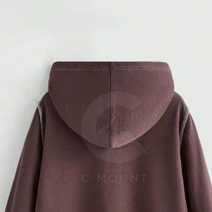 เสื้อฮู้ดมีซิปสำหรับผู้ชายเสื้อฮู้ดซิปพลอยเทียมดีไซน์ตามสั่ง - Product Image 4